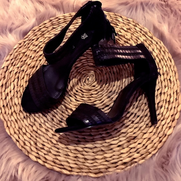 Strappy Black Heels - Picture 2 of 4